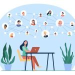 The Rise of Talent Communities: Building Pipelines Before the Need Arises Happy woman chatting with friends online